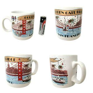 VTG San Francisco 1986 SNCO MINI Coffee Tea Mug Cup Souvenir Golden Gate Bridge